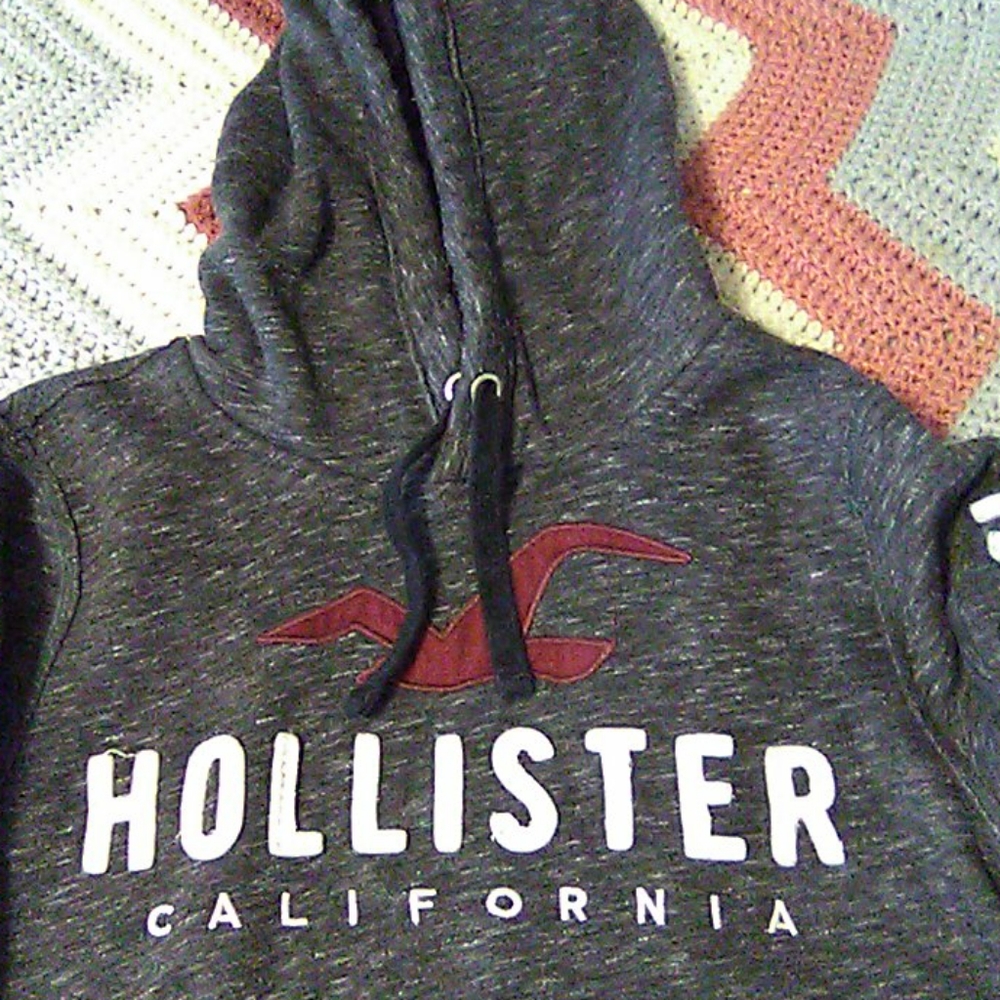 5/$25 - Hollister Heather Grey Hoodie - Size Small
